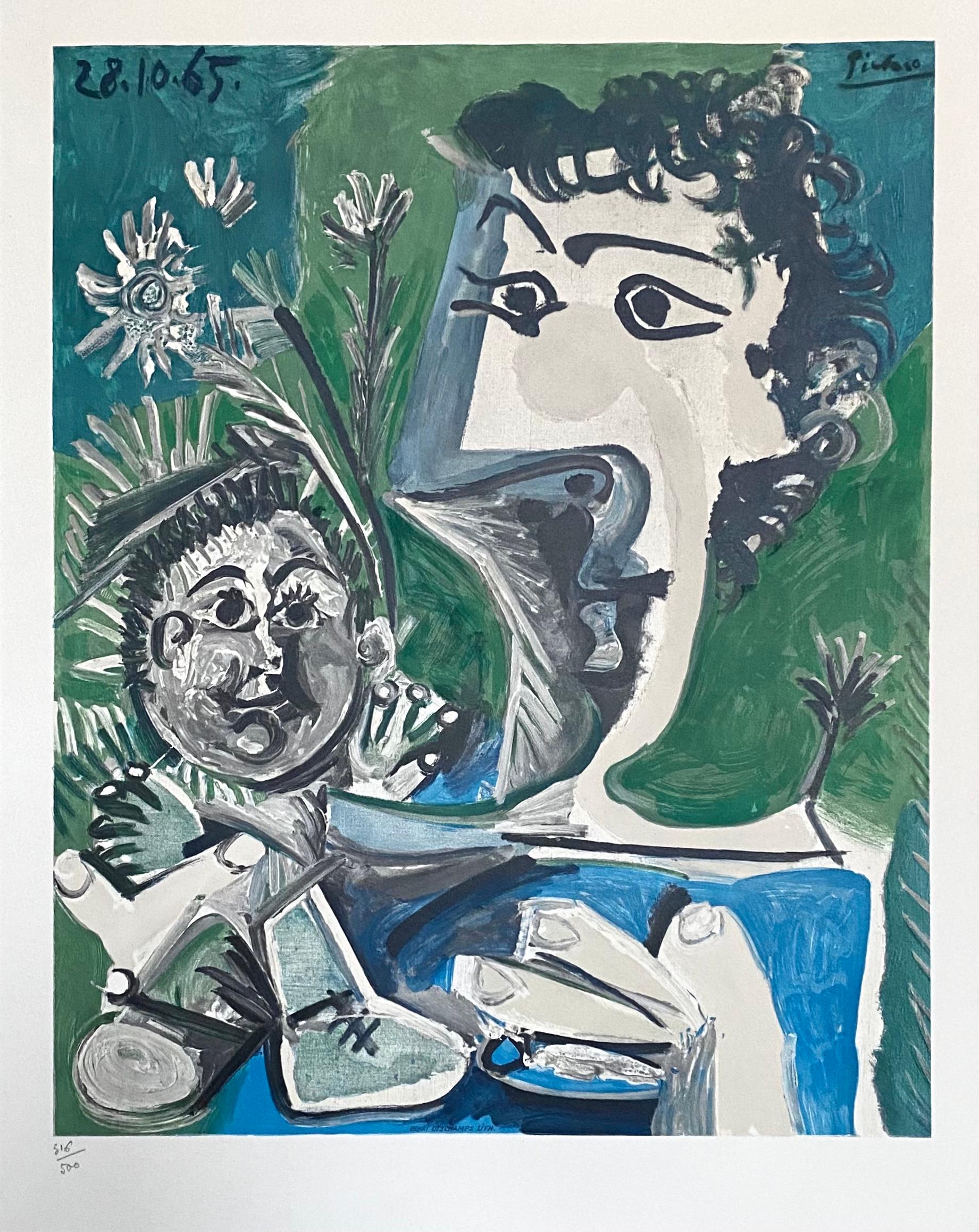 Pablo Picasso Figurative Print - Mother and Child