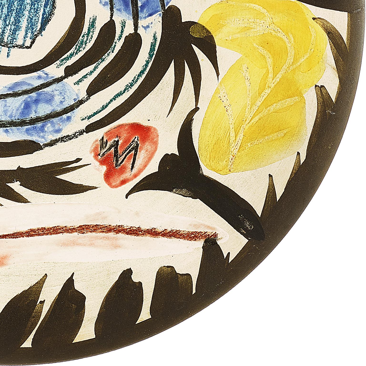 MOTIFS N° 17 .MADOURA . 1963 . VALLAURIS - Beige Abstract Print by Pablo Picasso
