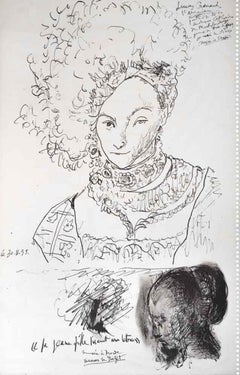 Mujer VII, de la carpeta Carnet 1 de noviembre de 1955 - 14 gennaio 1956