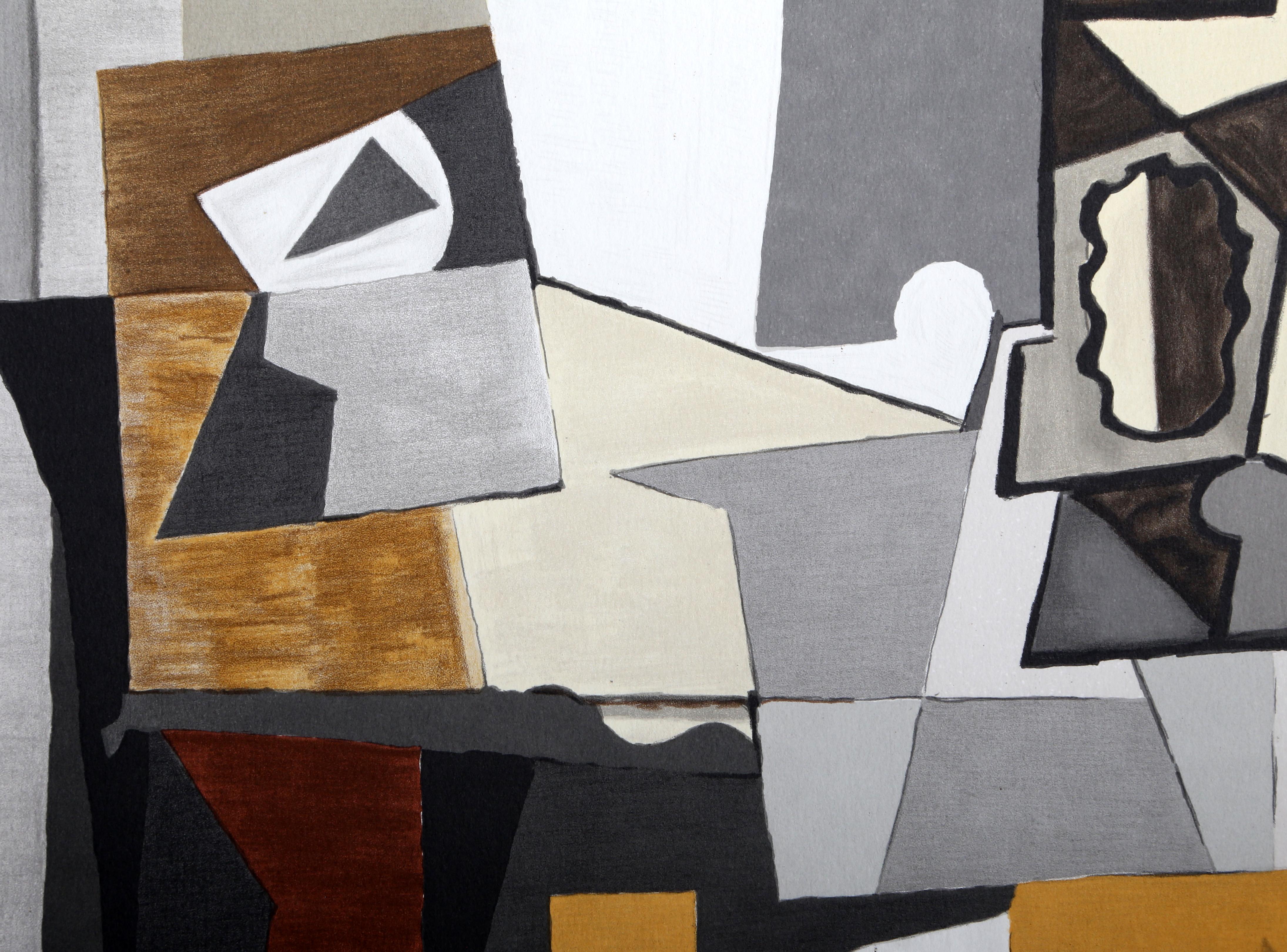 Nature Morte a la Porte et a la Clef, Cubist Lithograph after Pablo Picasso For Sale 1