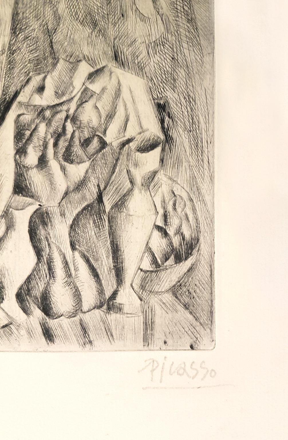 Nature Morte, Compotier - Radierung und Kaltnadelradierung von Pablo Picasso - 1909 im Angebot 2