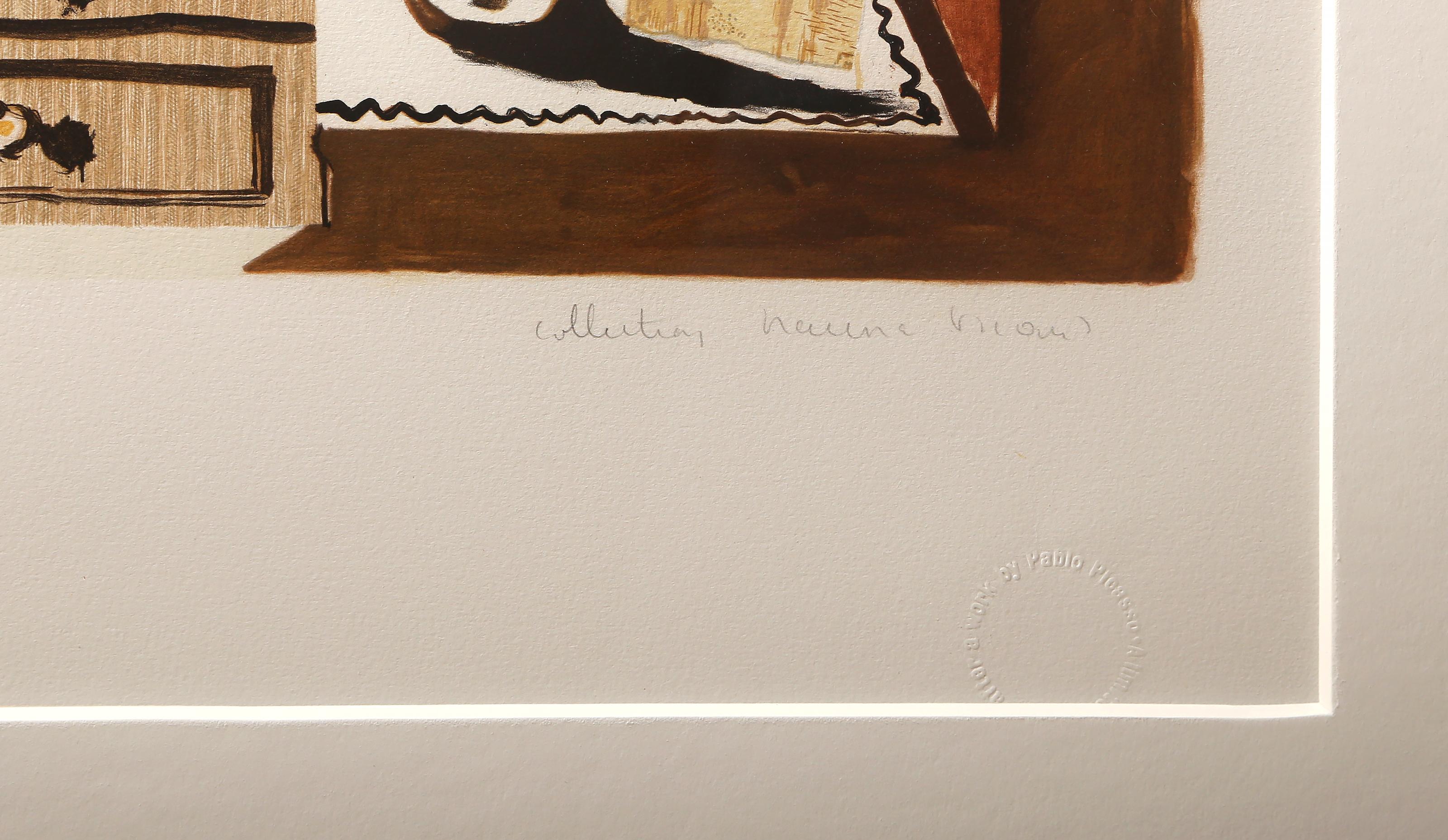 Nature Morte, kubistisches Stillleben Lithographie nach Pablo Picasso im Angebot 2