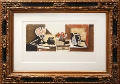 Nature Morte, lithographie de nature morte cubiste (after Pablo Picasso)