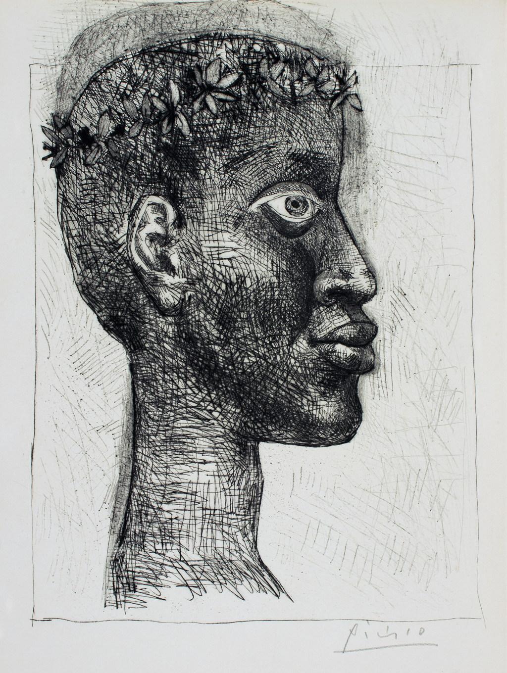 Pablo Picasso Portrait Print - Nègre