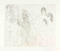 Notables Espagnols Visitant une Maison Close...- Etching by Pablo Picasso - 1968