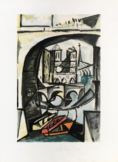 Notre Dame, Cubist Lithograph by Pablo Picasso
