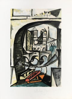 Notre Dame, Cubist Lithograph after Pablo Picasso