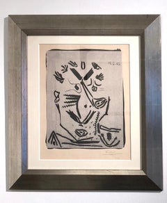 Notre Dame de Vie or Portrait d’homme - Original linocut by Pablo Picasso