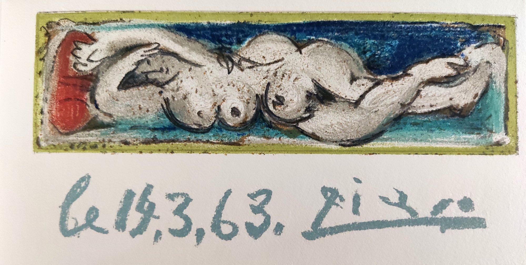 Figurative Print Pablo Picasso - Nu couché