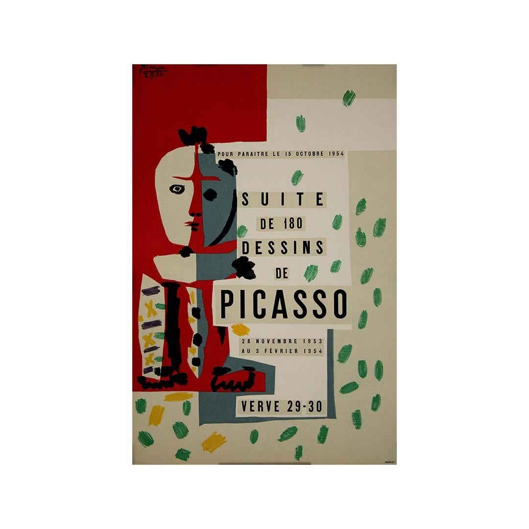 Original 1954 poster by Pablo Picasso - Suite de 180 dessins For Sale 1