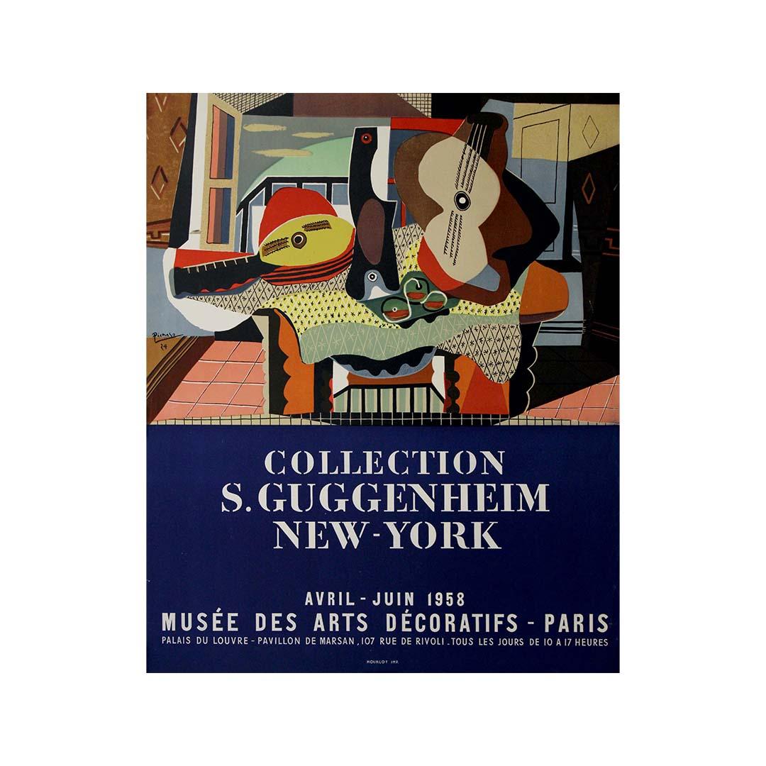 Affiche d'exposition originale de 1958 de Pablo Picasso - Collection S. Guggenheim en vente 1