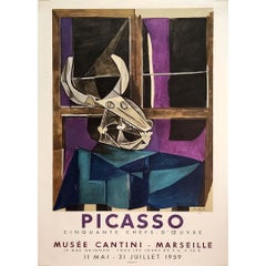Original 1959 exhibittion poster was by Pablo Picasso - Cantini Museum Marseille