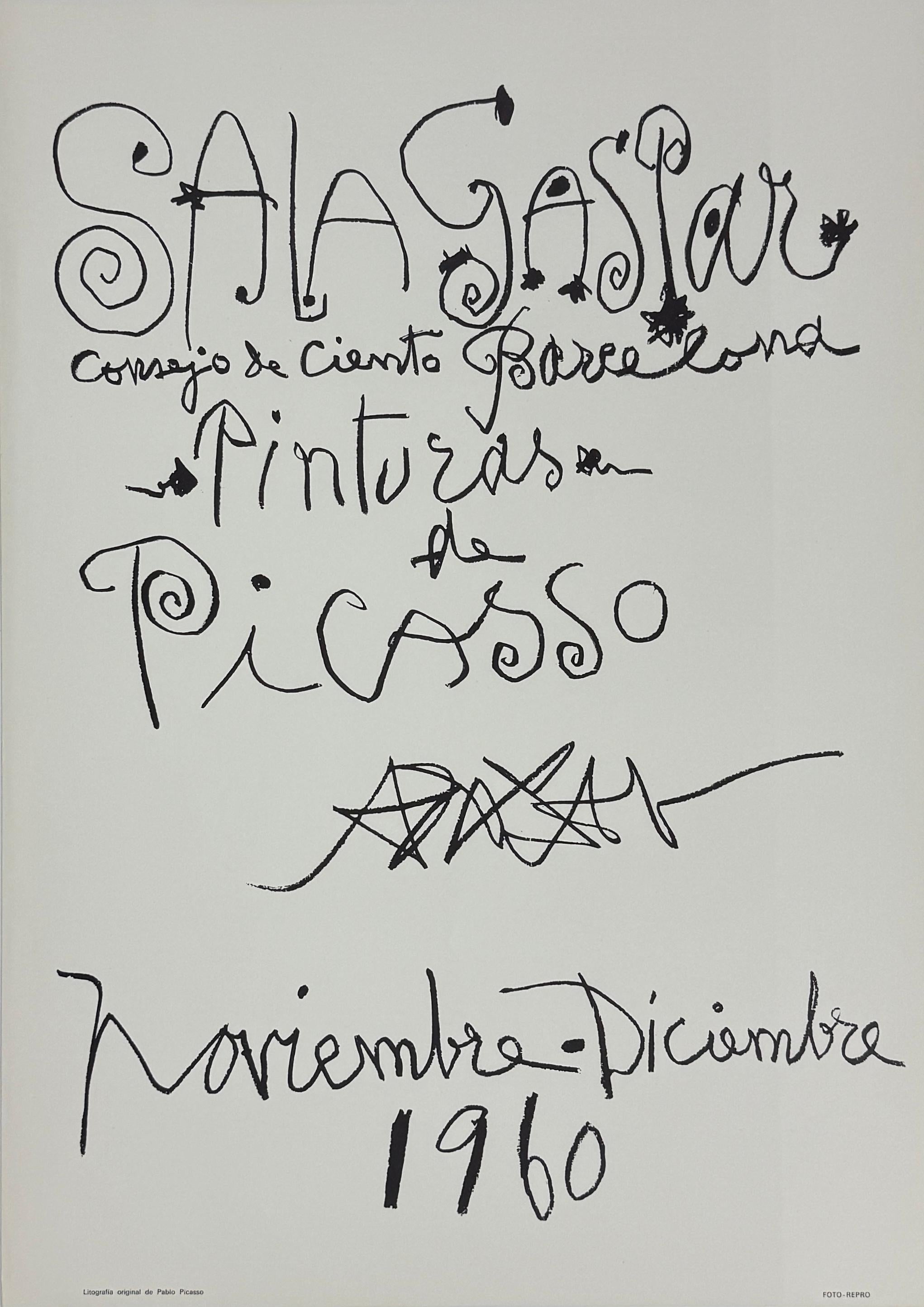 Manifesto litografico originale del 1960 della mostra 