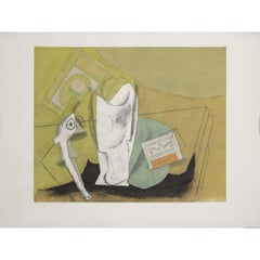 Original-Lithographie von 1962 nach Pablo Picasso Nature morte à la pipe #2