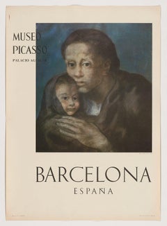 Cartel original de 1966 Museo Picasso Palacio Aguilar Barcelona España