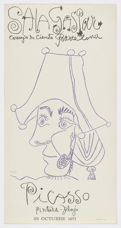 original 1971 poster Paintings-Drawings show in Sala Gaspar Barcelona Spain