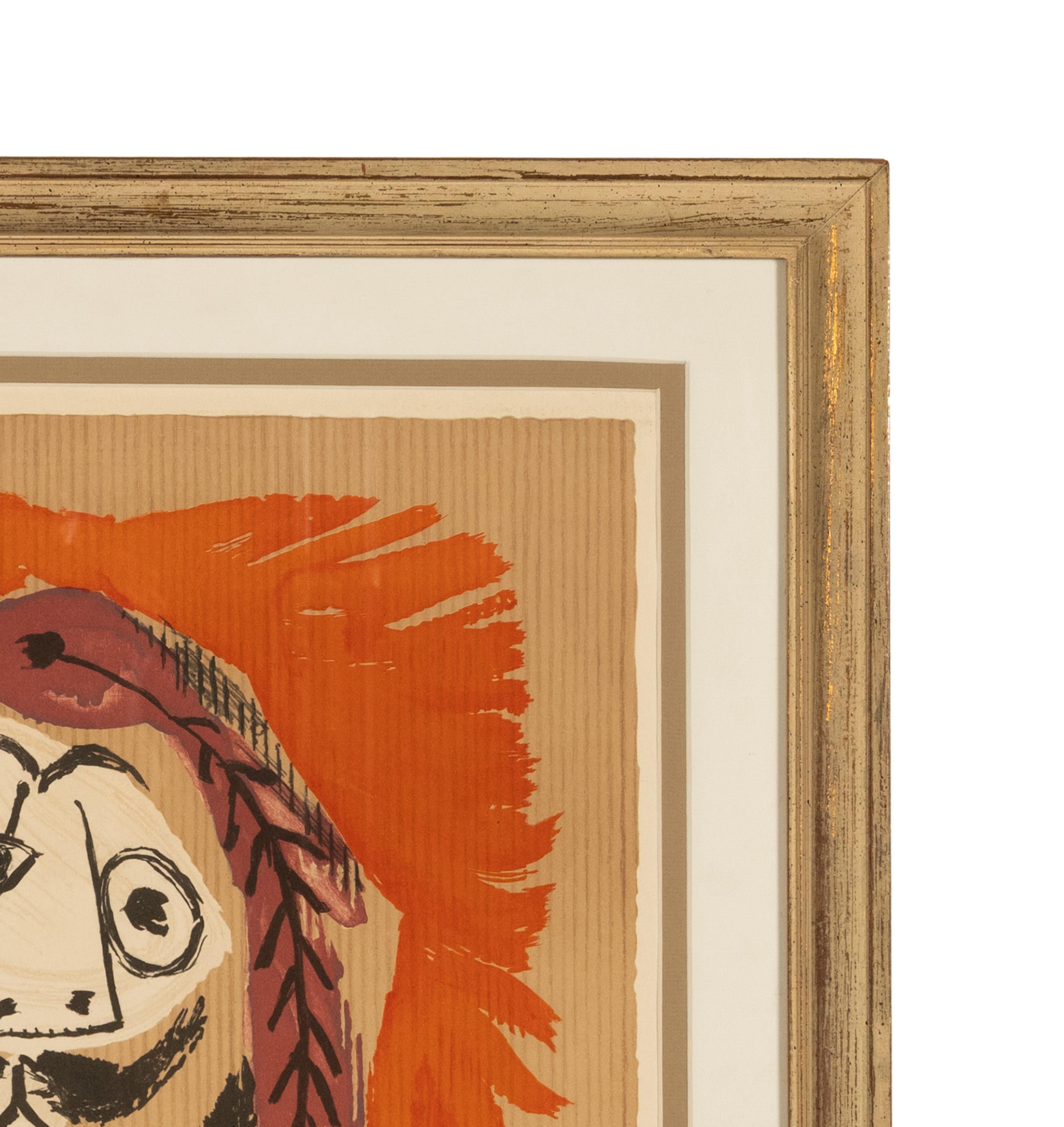Un ritratto cubista originale a colori di Pablo Picasso (1881-1973), firmato e numerato, proveniente dall'edizione di 250 pubblicata da Harry N. Abrams, New York nel 1969, accompagnato da una lettera e una dichiarazione del litografo e amico di