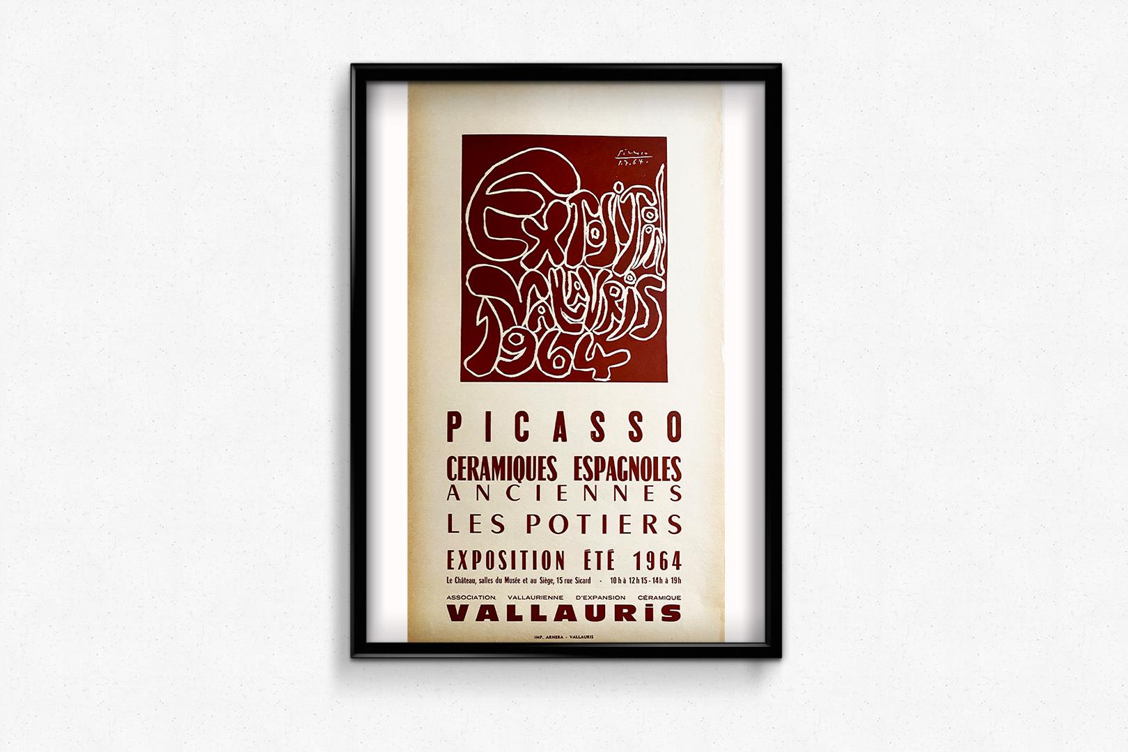 Original exhibition poster by Picasso - Spanish ceramics 1