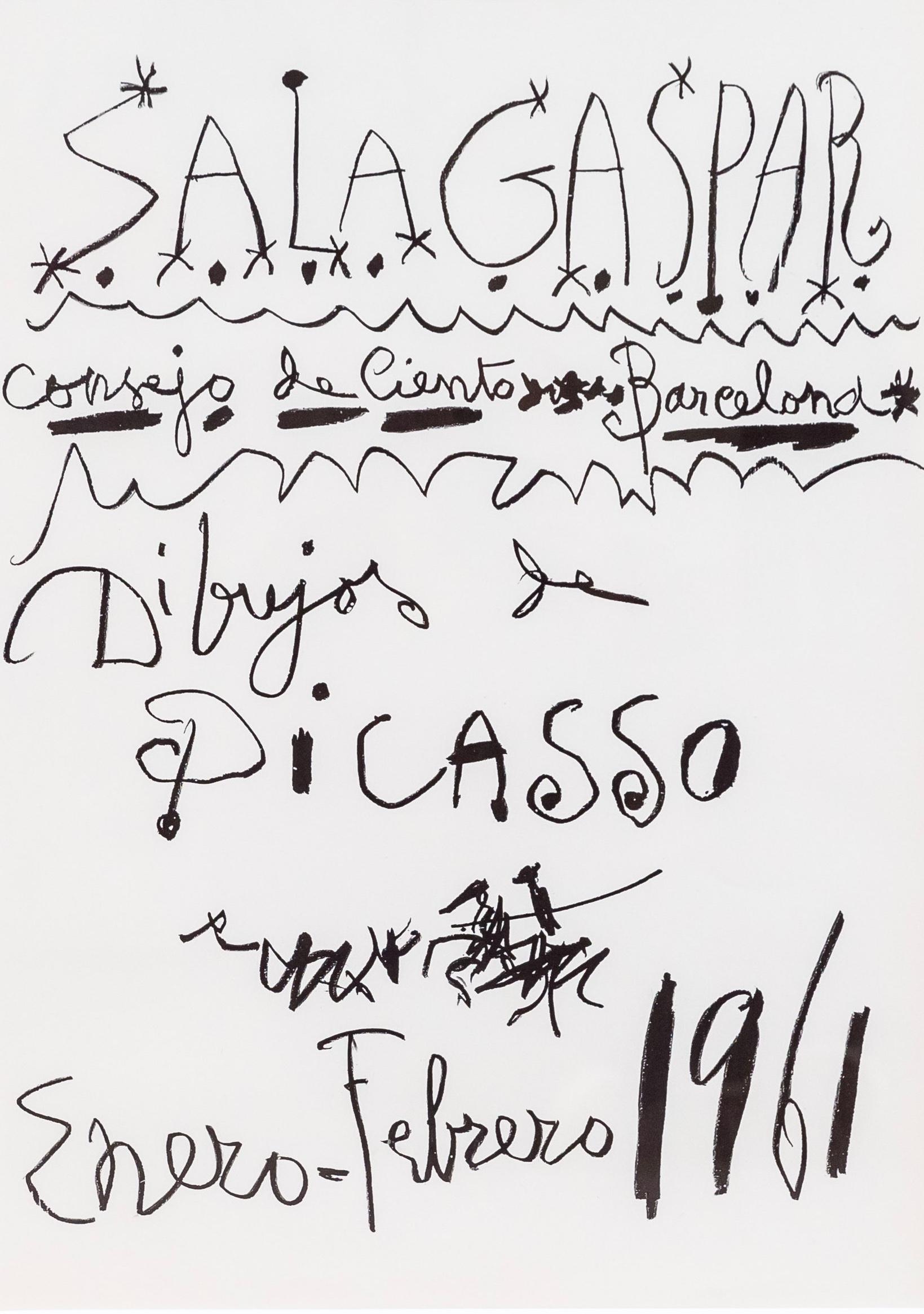 Original exhibition Poster - Pablo Picasso - 1961 - Salagaspar - Exhibition For Sale 1