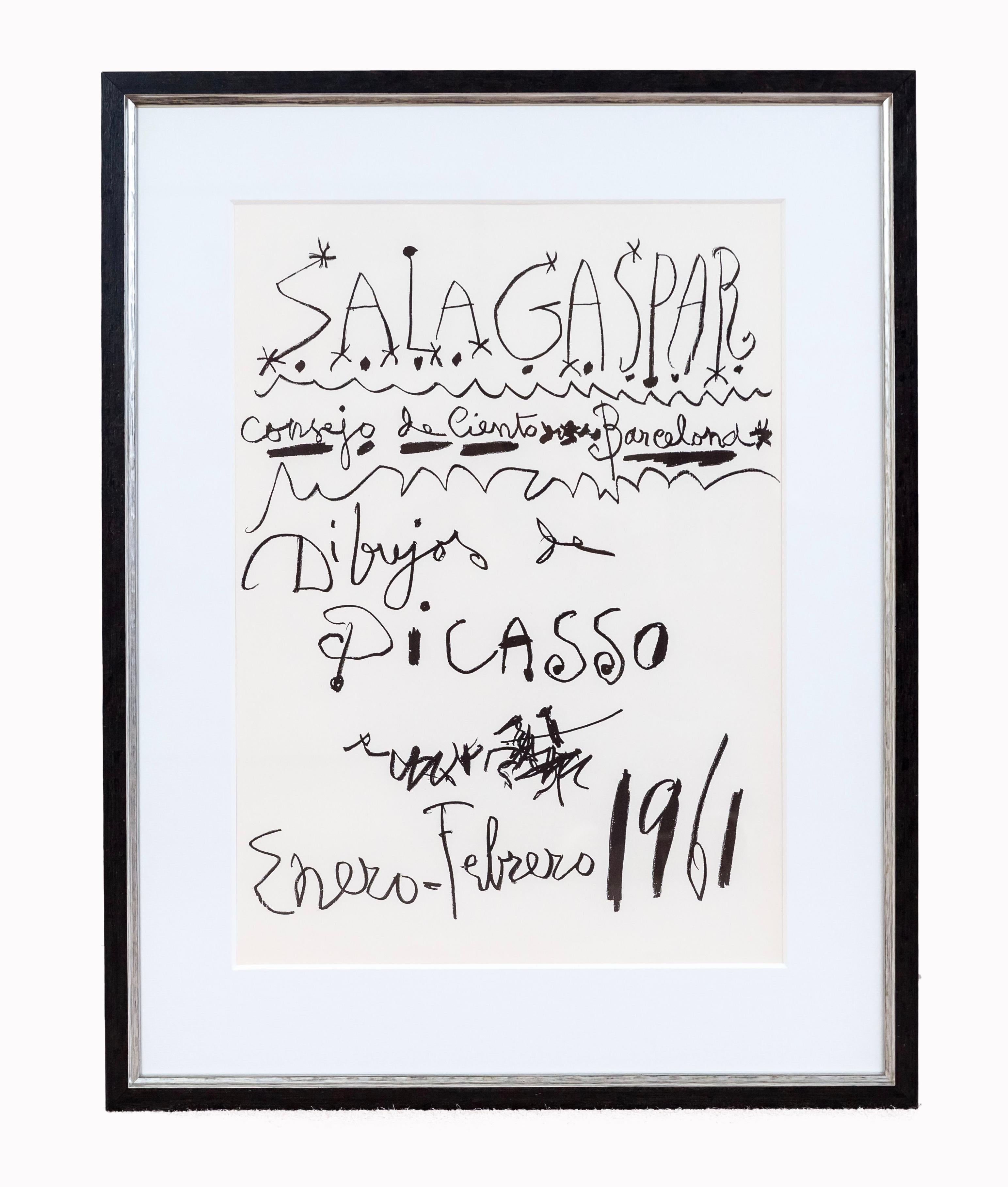 Picasso
90 x 70 cm
Lithography Poster
£1500

Lithography poster by Pablo Picaso, 1961. Made by himself as the poster of his exhibition on the Gallery "Sala Gaspar" in Barcelona.  Limited edition of 500. In good original condition.  Pablo Picasso