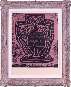 Original hand-signed Pablo Picasso linocut print for Ceramique Vallauris, 1959