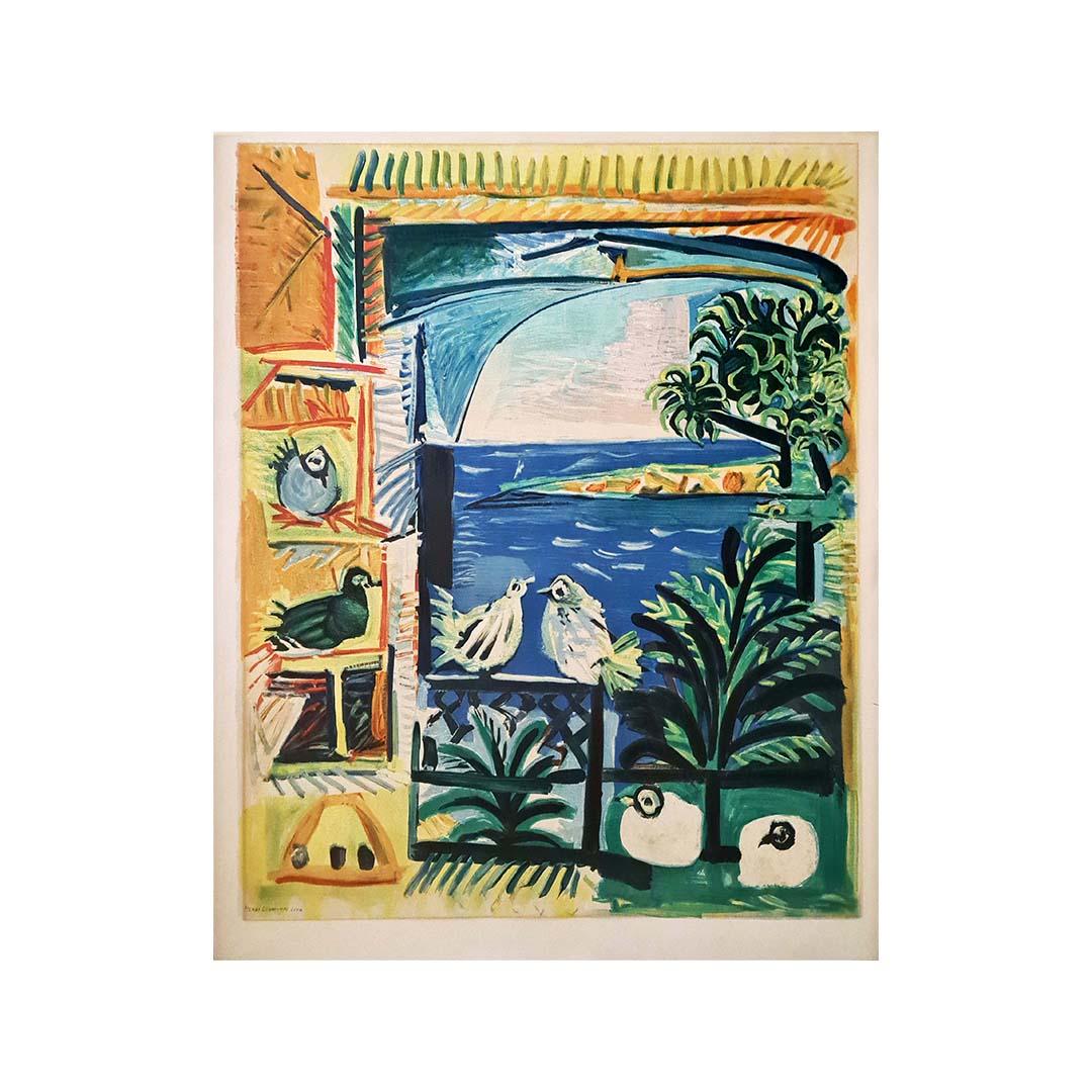 Belle lithographie réalisée par Picasso en 1962 en hommage à Matisse pour la Côte d'Azur et Cannes.

Après la mort de Matisse en 1954, Picasso est profondément attristé. Il installe sa famille dans une grande villa près de Cannes, dans le sud de la