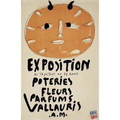 Vintage Original poster for Pablo Picasso's 1948 exhibition - Poteries Fleurs Parfums