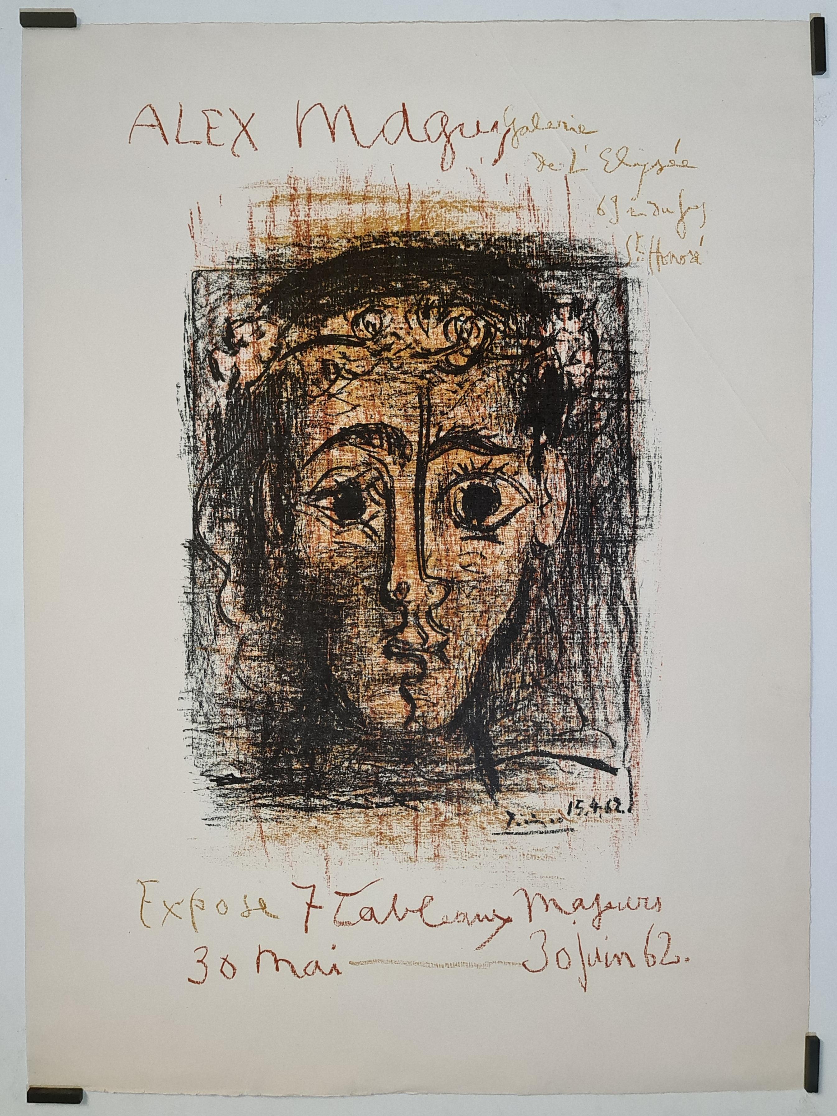 Original poster of Pablo Picasso ( 1881- 1973 ) for an exhibition at the Galerie de l'Élysée.
Pablo Picasso is one of the most prolific and revolutionary artists the world has ever known. He has had a tremendous impact on the development of modern