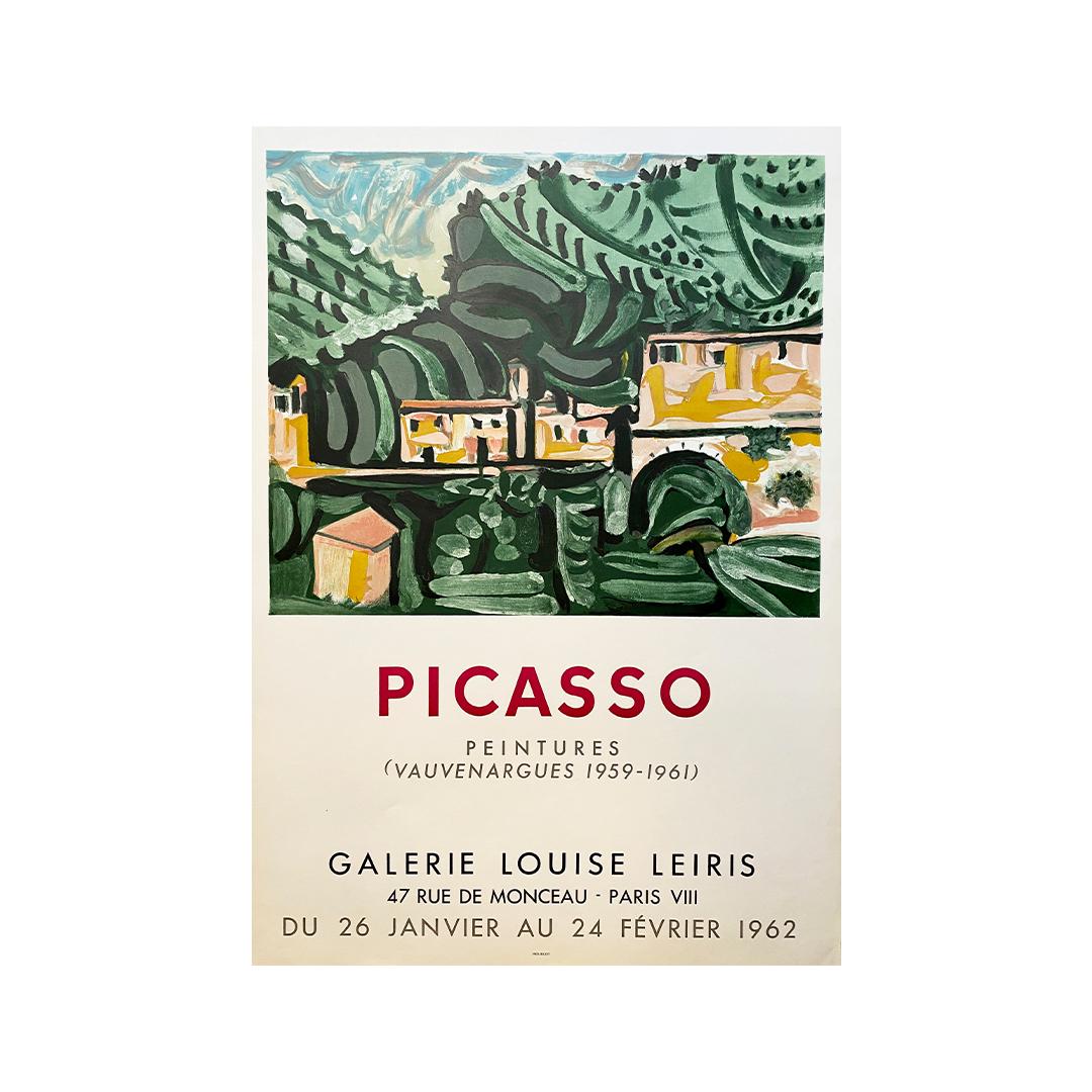 Dieses schöne Originalplakat wurde für die Picasso-Ausstellung in der Galerie Louise Leiris angefertigt. Diese Ausstellung präsentierte die Vauvernargues-Gemälde des berühmten Malers.

Pablo Ruiz Picasso, 🇪🇸, geboren am 25. Oktober 1881 in Málaga
