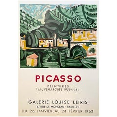 Original poster was made for the Picasso exhibition at the Louise Leiri Gallery