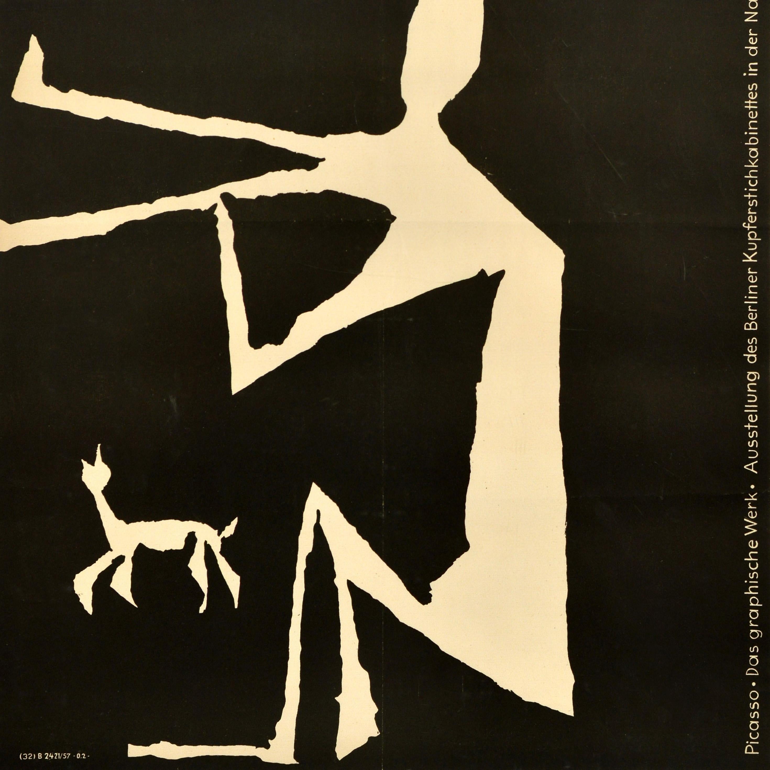 Affiche d'exposition d'art vintage originale Pablo Picasso Berlin Kupferstichkabinett 3