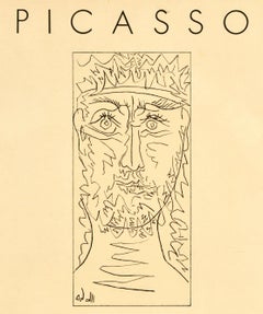 Original Vintage Art Exhibition Poster Pablo Picasso Pindare Engravings Cardinal