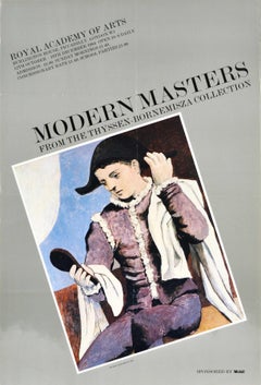 Original Vintage Exhibition Poster Modern Masters Harlequin Royal Academy Arts