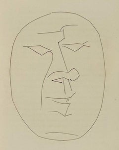 Ovaler Kopf eines Mannes, der nach links blickt (Teller XXIV), von Carmen