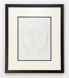 Pablo Picasso Etching, 1949, Carmen XIX, Oval Head of a Woman with Hair