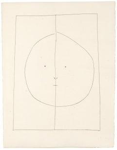 Oval Head with Dividing Line (from the Carmen portfolio) Copper Plate & Etching