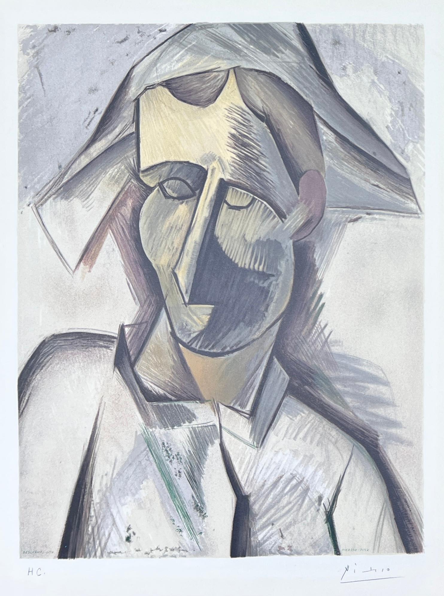 Pablo Picasso (1881-1973) - Arlequin - Lithographie auf cremefarbenem Bügelpapier mit Bogenbogen 2