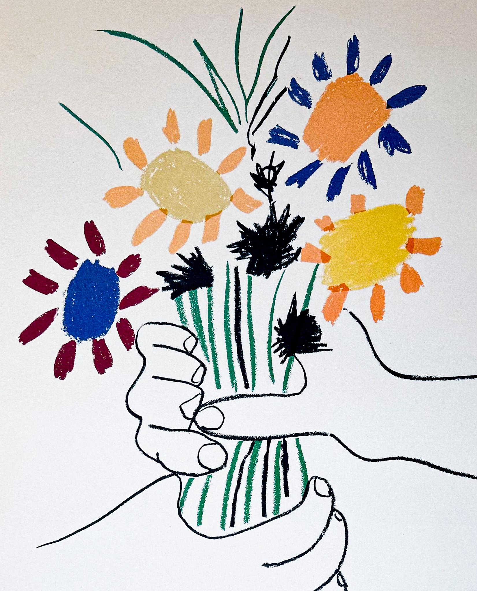 Pablo Picasso (1881 - 1973) - Bouquet de Fleurs-Color lithograph on Arches paper im Angebot 2