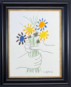 Pablo Picasso (1881 - 1973) - Bouquet de Fleurs-Color lithograph on Arches paper