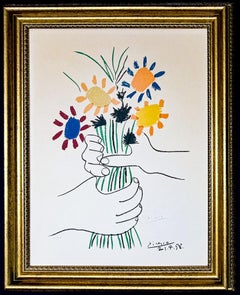Pablo Picasso (1881 - 1973) - Bouquet de Fleurs-Color lithograph on Arches paper