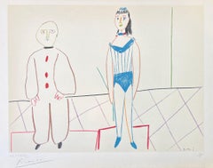 Pablo Picasso ( 1881 – 1973 ) – Clown and Acrobat – hand-signed Lithograph -1954