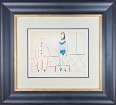 Pablo Picasso ( 1881 – 1973 ) – Clown and Acrobat – hand-signed Lithograph -1954