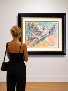 Pablo Picasso (1881–1973) - Colombe volant - Litografía en color sobre papel - 1952