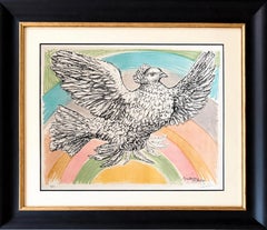Pablo Picasso (1881–1973) - Colombe volant - Litografía en color sobre papel - 1952