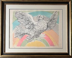 Pablo Picasso ( 1881 – 1973 )– Colombe Volant – hand-signed Lithograph on Arches