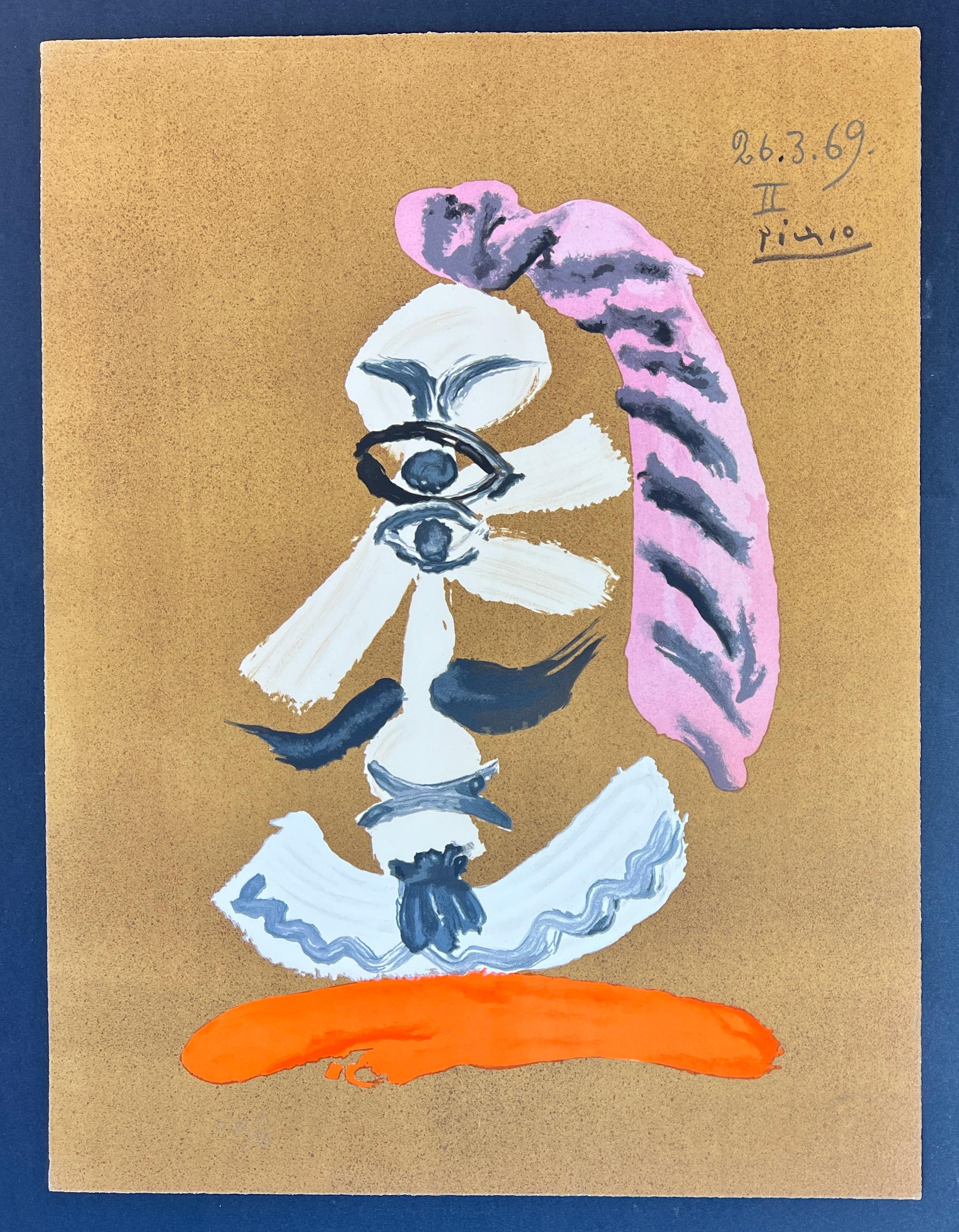Pablo Picasso ( 1881 – 1973 ) – Color lithograph – 1970 For Sale 1