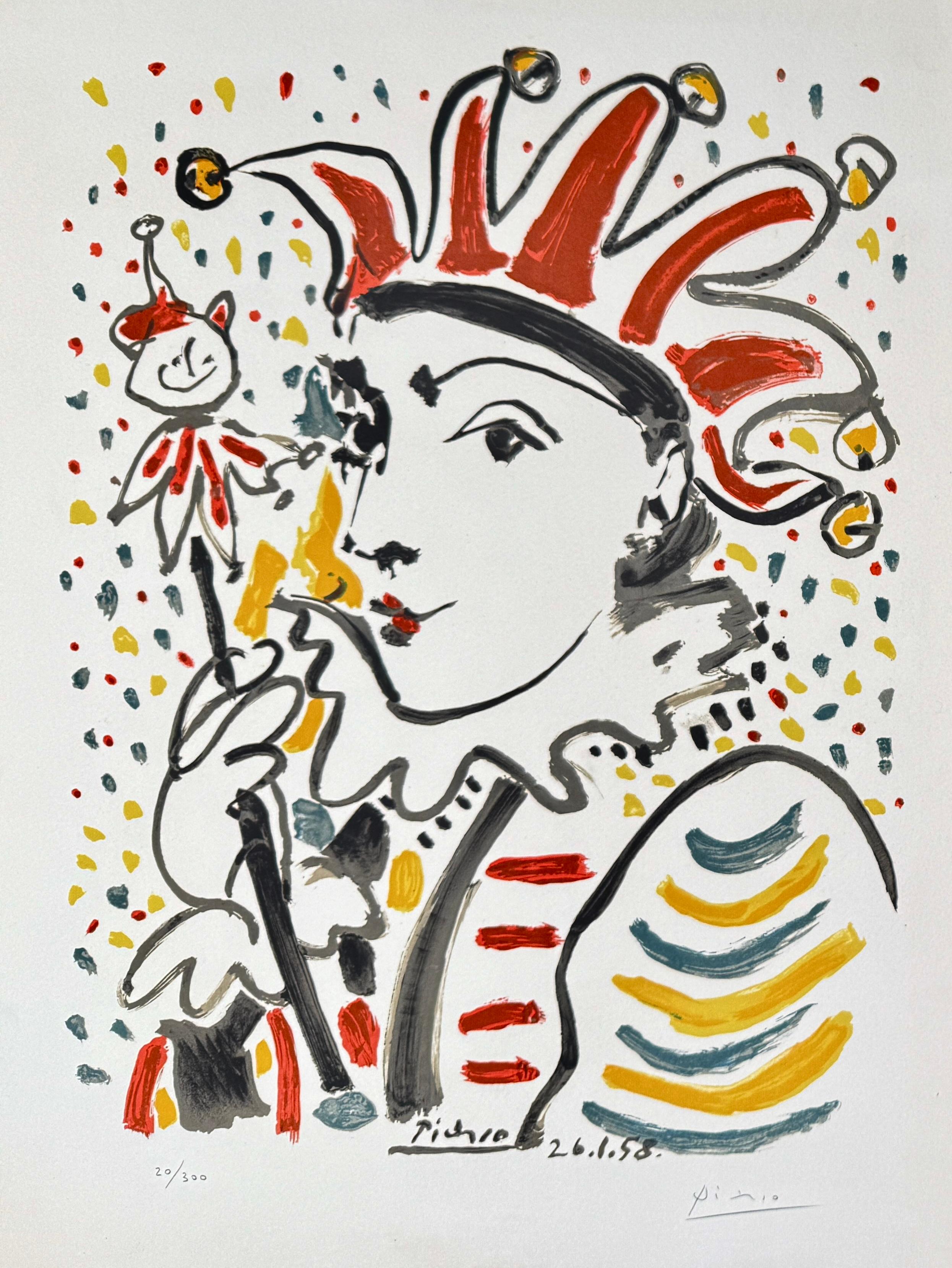 Colour lithograph on Arches paper, edited in 1958.
Limited Edition of 300 copies, numbered as 20/300 in pencil in lower left corner.
Hand-signed in pencil by artist in lower right corner.

Paper size: 67 x 51 cm
Framed size: 82 x 66 cm
Very good