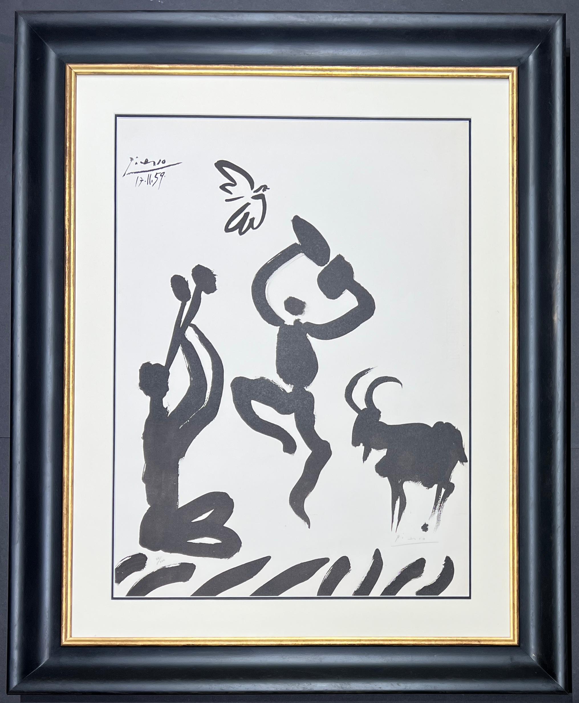 Pablo Picasso (1881-1973) - Danseur et musicien - Litografía sobre papel Arches 1