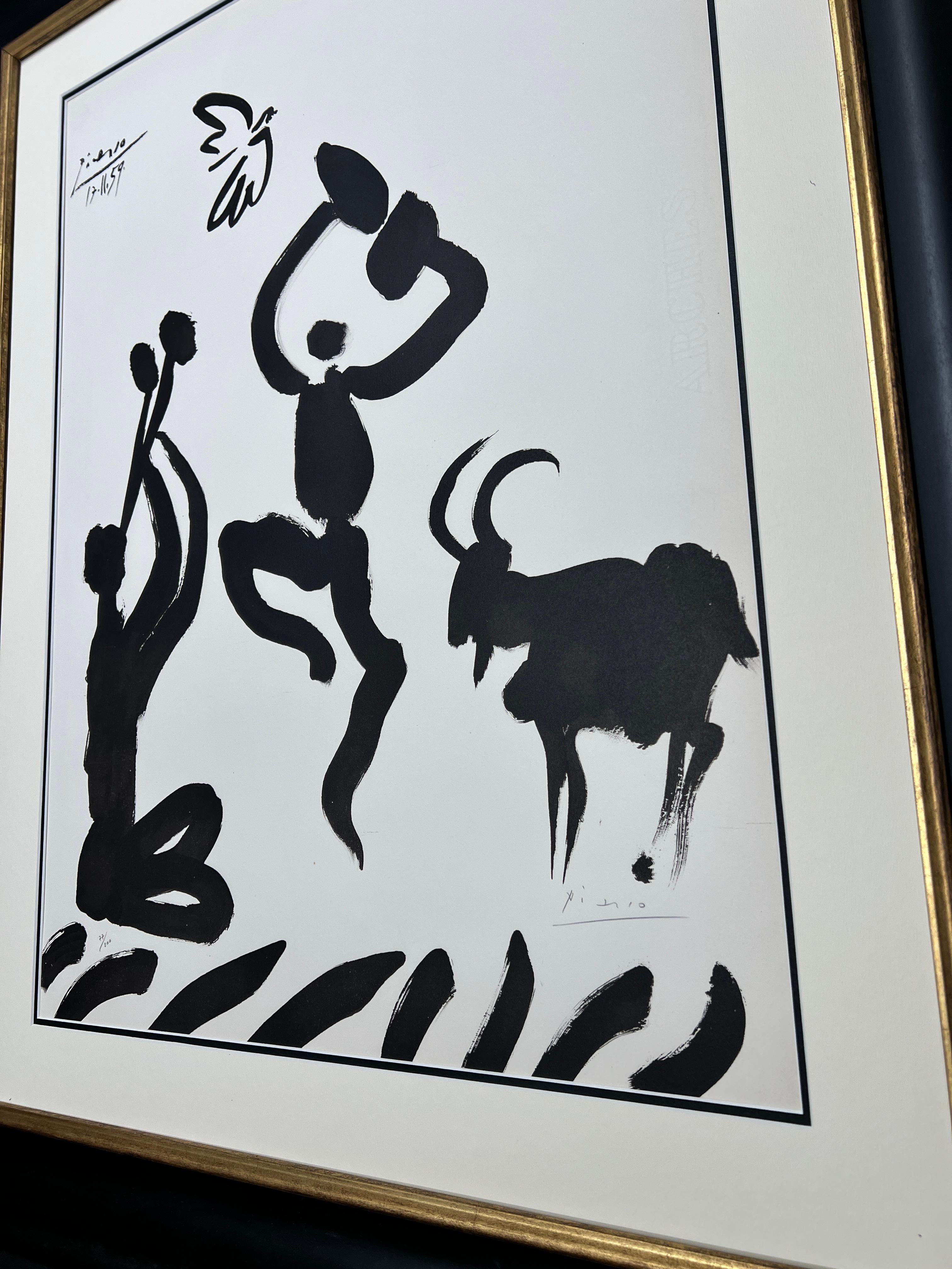 Pablo Picasso (1881-1973) - Danseur et musicien - Litografía sobre papel Arches 2