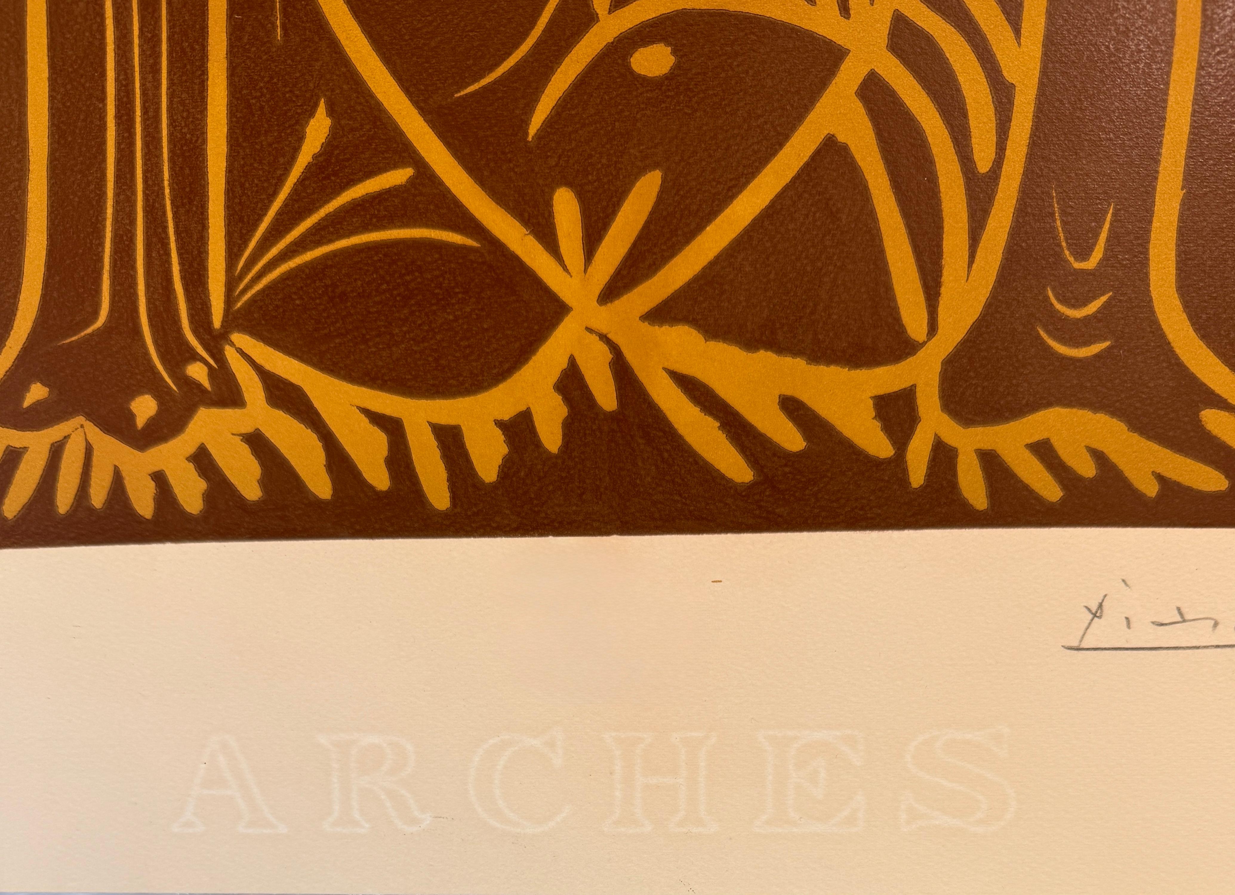 Pablo Picasso (1881–1973) - Femme Assise en Pyjama de Plage. II - Linocut - 1961 For Sale 5